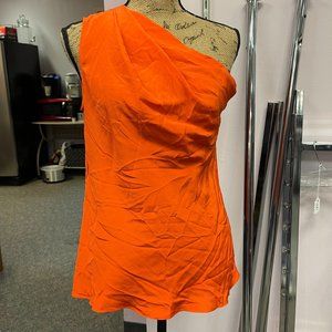 100% Silk One-Shoulder Tank Top